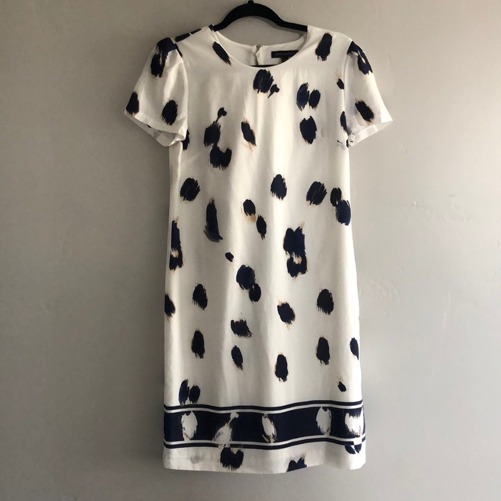 Cute white floral dress worn once banana republic
